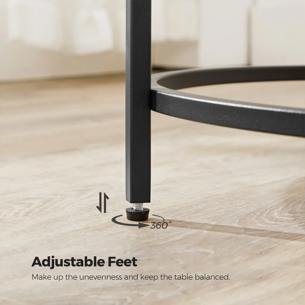 Okrúhly stolík 50 cm VASAGLE LGT020B01