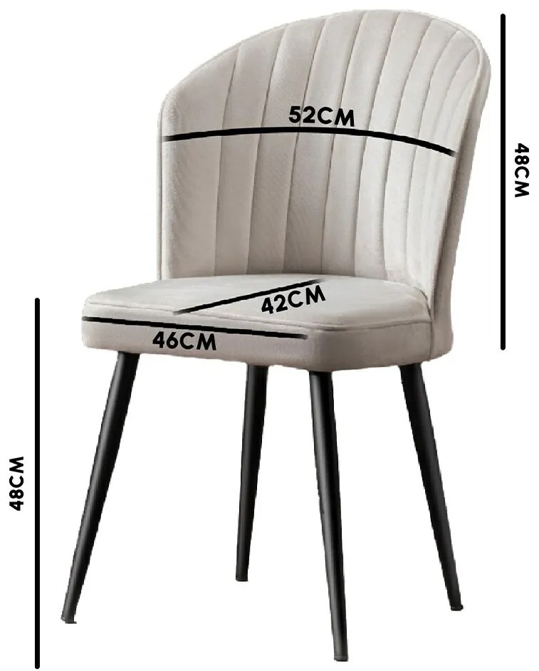 Sada jedálenských stoličiek Rubi Cappuccino, 4 ks, 4 ks