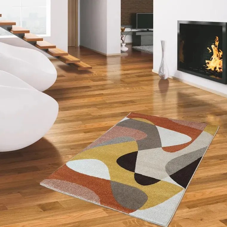 Kusový koberec Achat 618 Rust cream, 120x170, viacfarebná, obývacia izba, Spoltex