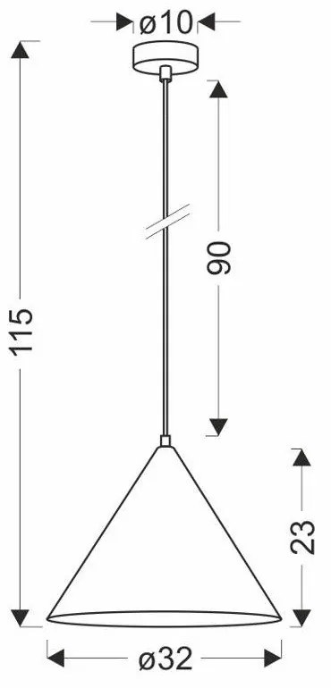 Hnedé závesné svietidlo s kovovým tienidlom ø 32 cm Dunca – Candellux Lighting