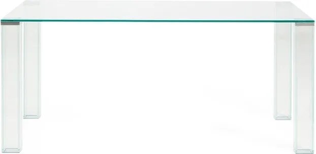 Sklenený jedálenský stôl 90x160 cm Adularia – Kave Home