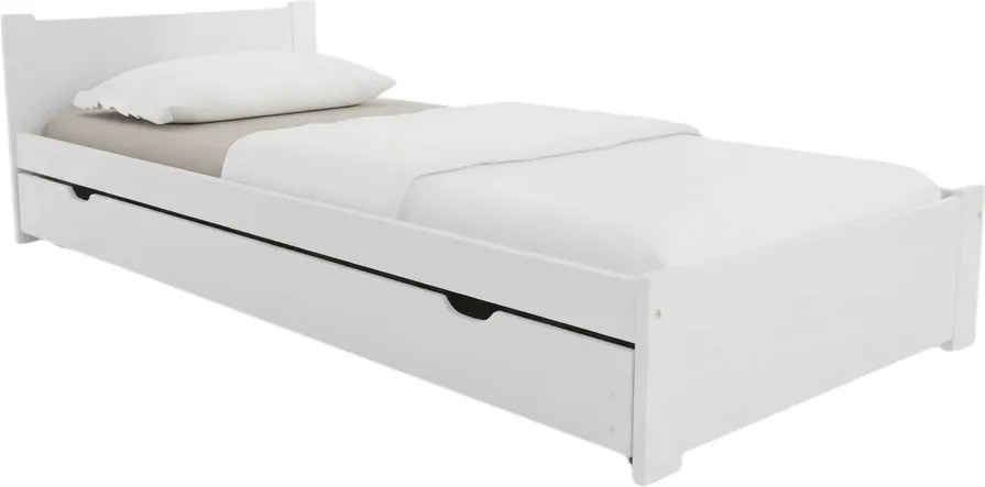 Posteľ IKAROS 80 x 200 cm, biela Rošt: S latkovým roštom, Matrac: Matrac COCO MAXI 20 cm