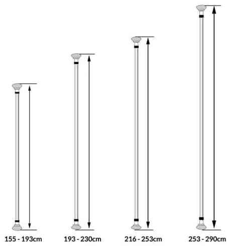 InternetovaZahrada Teleskopická polica do sprchy 155-230 cm