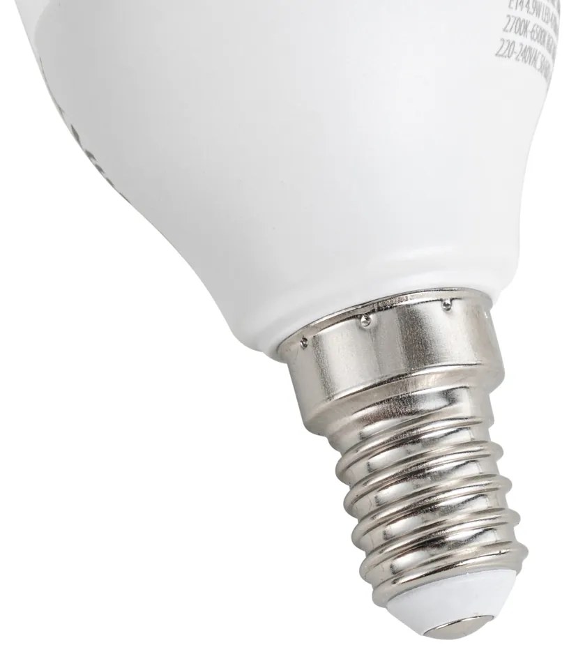 Stmievateľná LED žiarovka E14 G45 Opal 4,9 W 470 lm 2700-6500 K