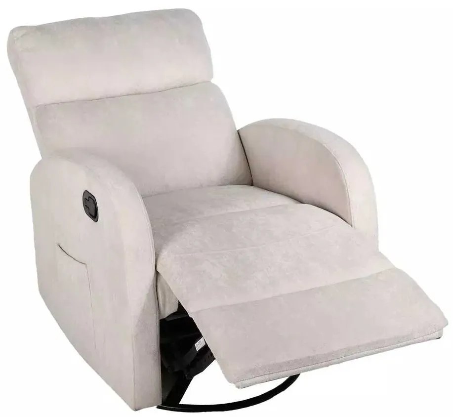 LuxuryForm DESIGN Televízne kreslo BRUNO otočné s polohovaním - béžové