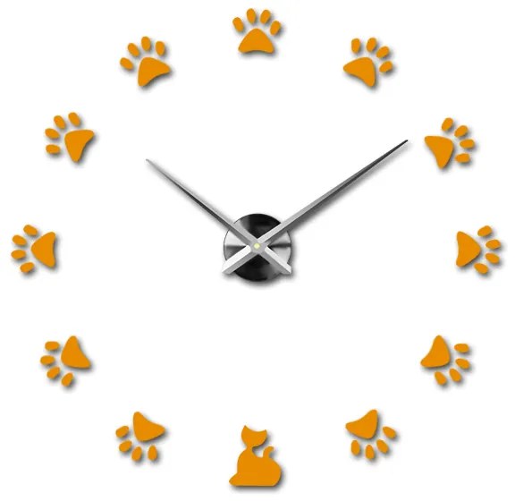 Moderné nalepovacie nástenné hodiny SS | 3D hodiny 12S017 Wanduhr