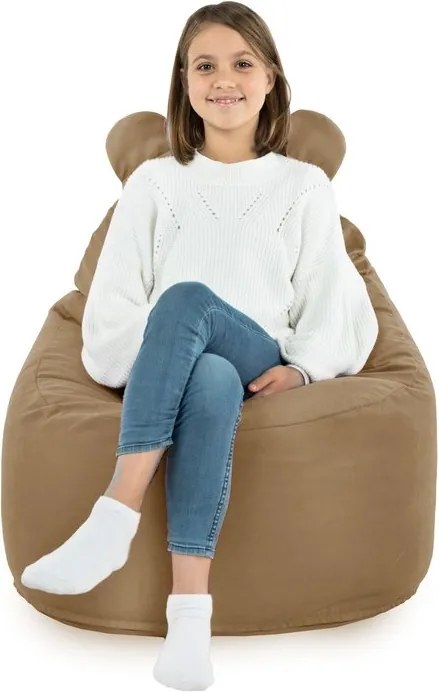 Detské kreslo Sako TEDDY – mäkké plyšové kreslo pre najmenších Farba: Tm. zelený