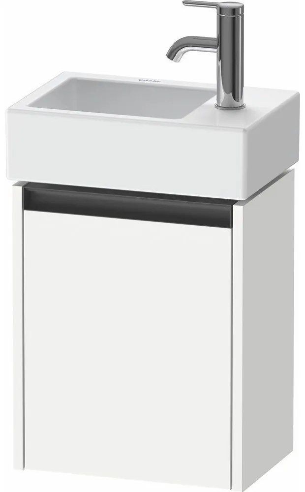 DURAVIT Ketho 2 závesná skrinka pod umývadielko, 1 dvierka, pánty vľavo, 364 x 238 x 440 mm, biela matná, K25071L18180000