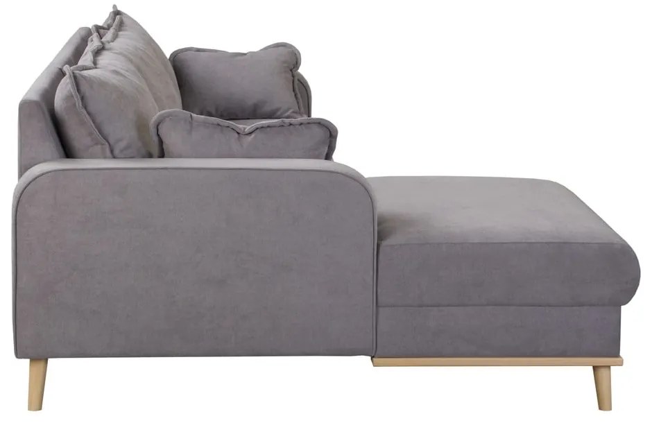 Sivá rohová pohovka (ľavý roh) Beata - Ropez