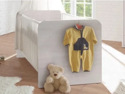 Detská postieľka Luca 70x140 cm, bielená pínia%