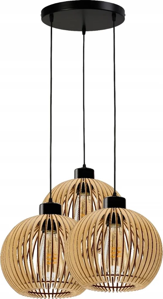 LED závesná lampa do miestnosti, nastaviteľná, 3XE27