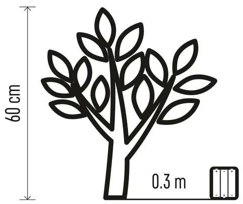 LED Vianočná dekorácia 24xLED/3xAA