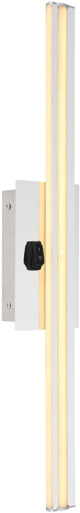 GLOBO Nástenné LED kúpeľňové svetlo nad zrkadlo VIGGO, 18W, teplá biela, flexibilná, strieborná