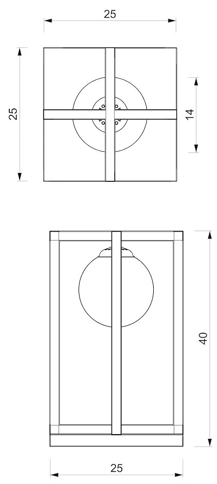 Stolná lampa Diego, 1x biele sklenené tienidlo, b