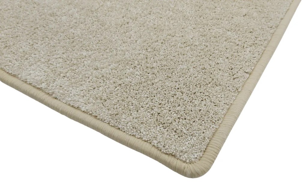 Vopi, Koberec behúň na mieru Capri Lux cream, šíre 120 cm, béžová, chodba / predsieň