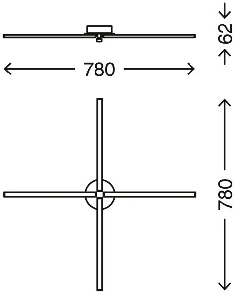 Briloner 3181-049 - LED Prisadený luster GO 4xLED/5W/230V