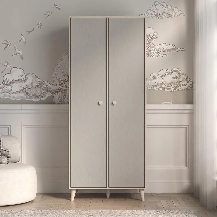 Skriňa Mevel 02 Púštny piesok/Šedá Pallad