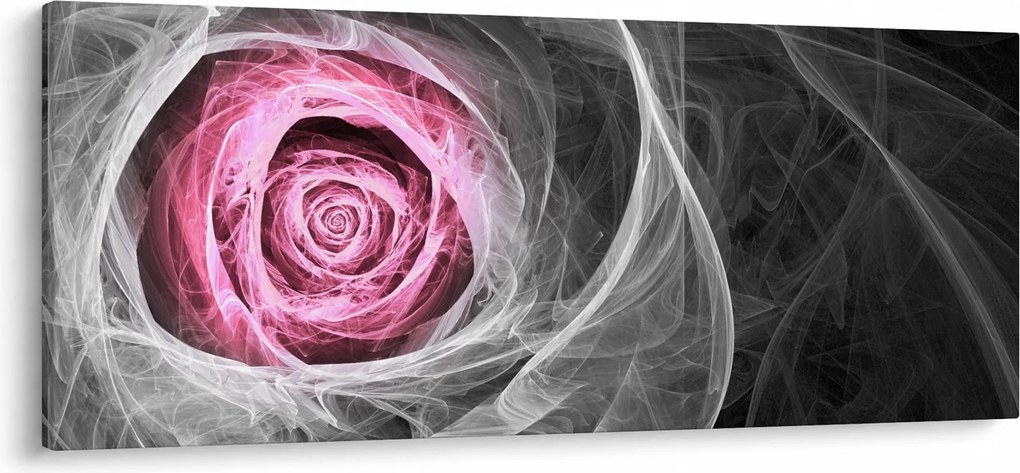 Obraz - Abstraktné ruže, fuchsiová (120x50 cm)