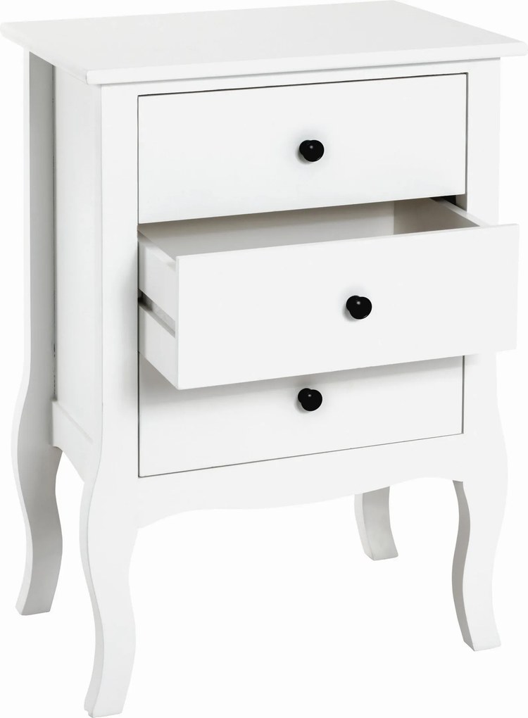 XXXLutz NOČNÝ STOLÍK, paulovnia, biela, 48/70/34 cm - Nočné stolíky - 001931095303