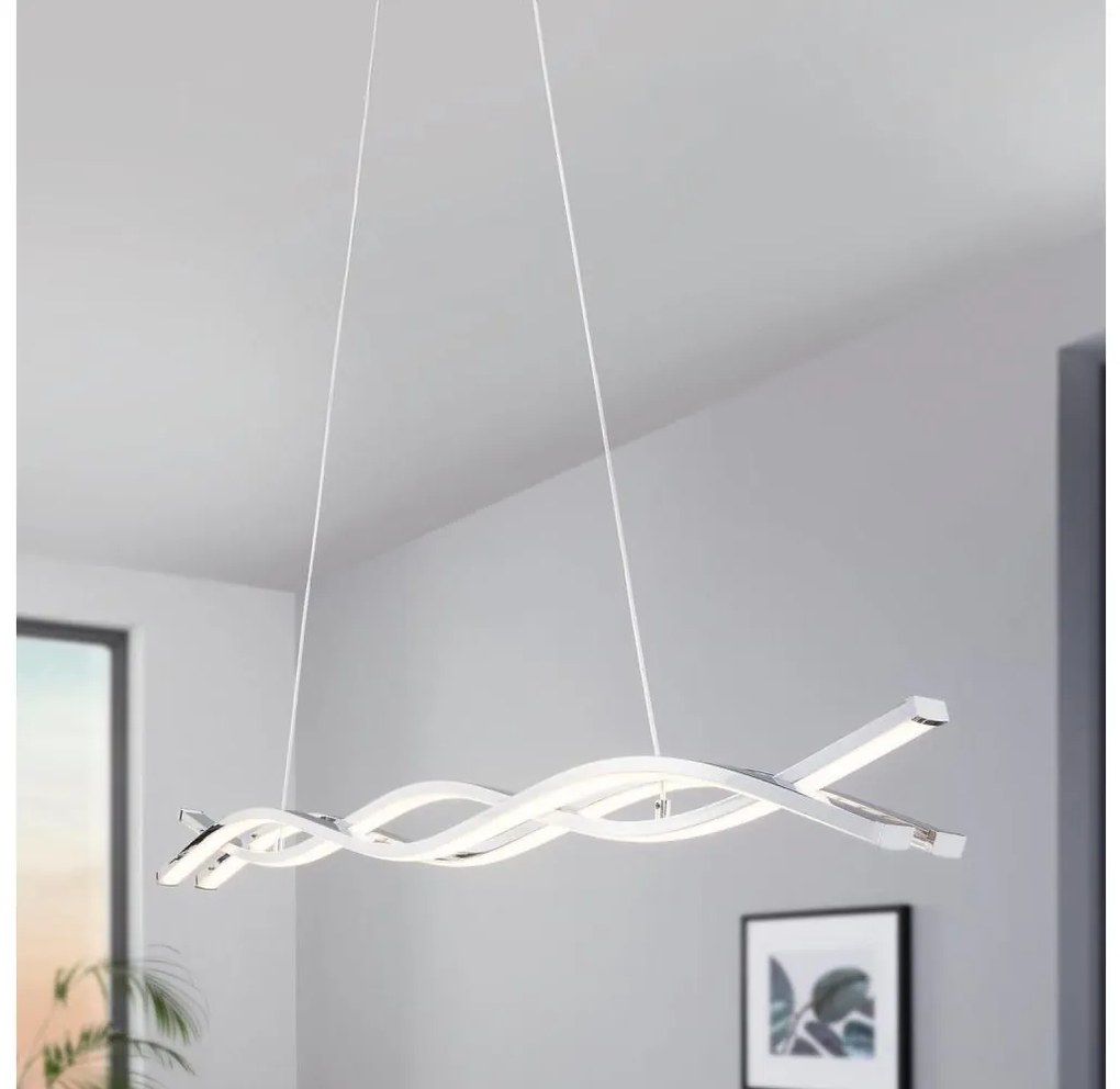 Eglo 96102 - LED luster na lanku LASANA 2 LED/35W/230V 3000K lesklý chróm