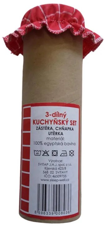 Kuchynský set ČERVENÉ KÁRO 3 diely