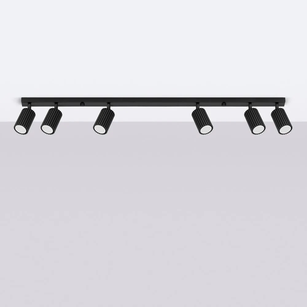 Čierne bodové svietidlo 6,5x117 cm Gleam – Sollux