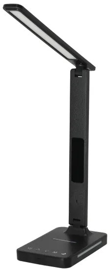 LED Stm. lampa s bezdr. nab. QI, displejom a USB portom LED/7W/230V 3000-6000K