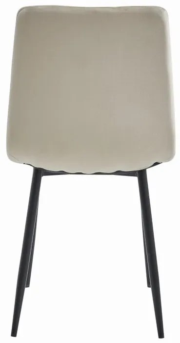 Set 2 kresiel LAVA -  béžový zamat / čierne nohy