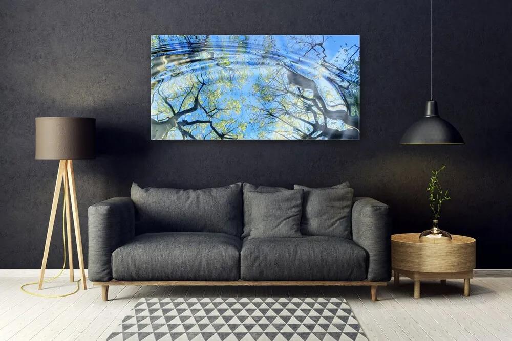 Obraz na akrylátovom skle Voda stromy umenie 120x60 cm