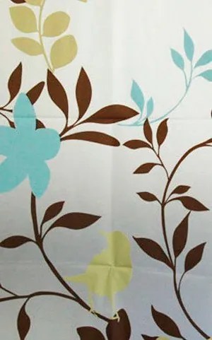 Aqualine Aqualine, Sprchový záves 180x180cm, vinyl, kvetovaný, ZV012