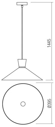 Redo 01-1461 - Luster na lanku KIMONO 1xE27/42W/230V pr. 39,5 cm medená