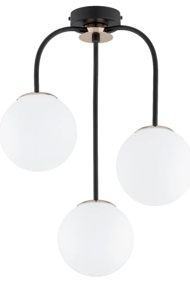 Prisadený luster GAMMA 3xE14/10W/230V čierna/zlatá