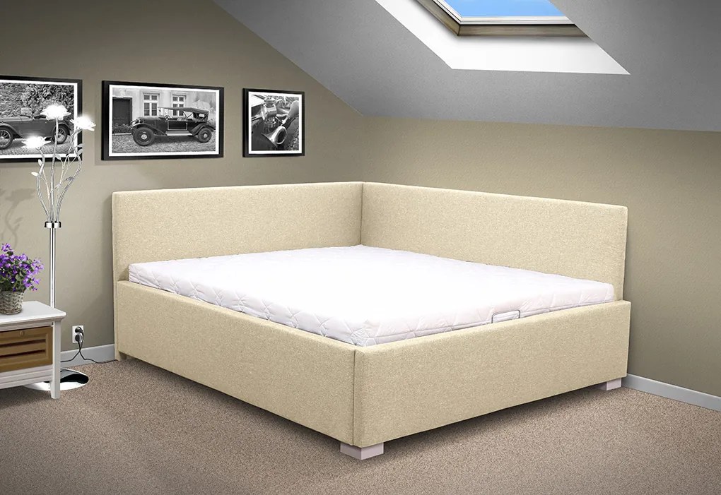 Moderná posteľ s čelami Martina HIT s MOT otváraním ÚP 140x200 cm Farba: Savana hnedá