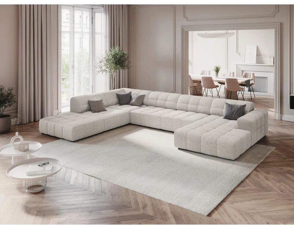 Svetlosivá rohová pohovka (ľavý roh/do "U") Chicago – Cosmopolitan Design