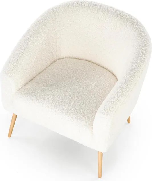 Relaxačné kreslo Goldie 2 (krémová + prírodná). Vlastná spoľahlivá doprava až k Vám domov. 1039476