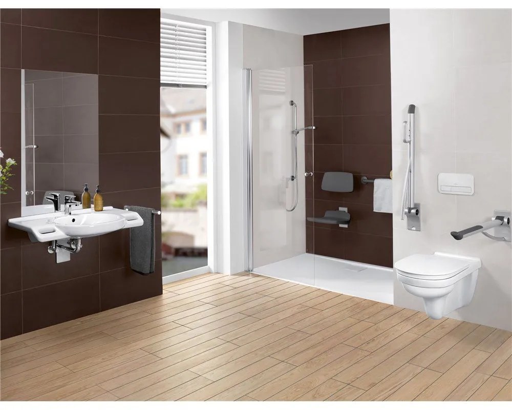 VILLEROY &amp; BOCH ViCare WC sedátko Kompakt s poklopom, biela alpská, s povrchom AntiBac, 9M7261T1