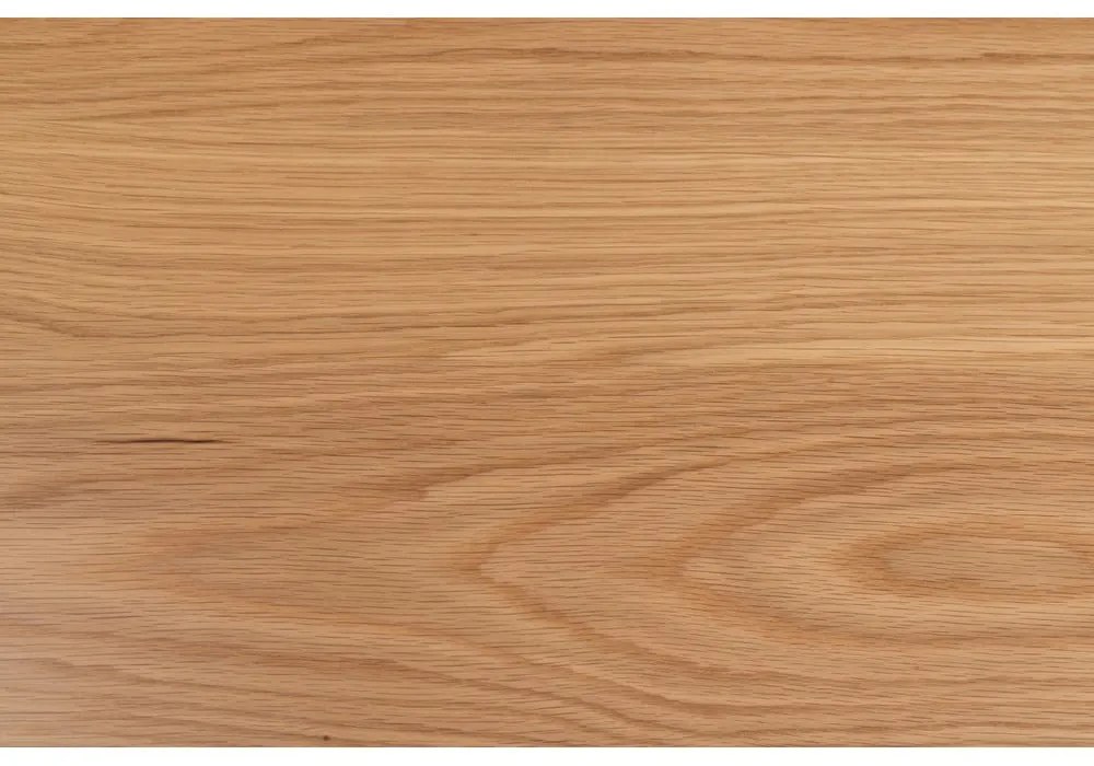 Čierno-prírodný okrúhly jedálenský stôl s doskou v dubovom dekore ø 120 cm Soli – Actona