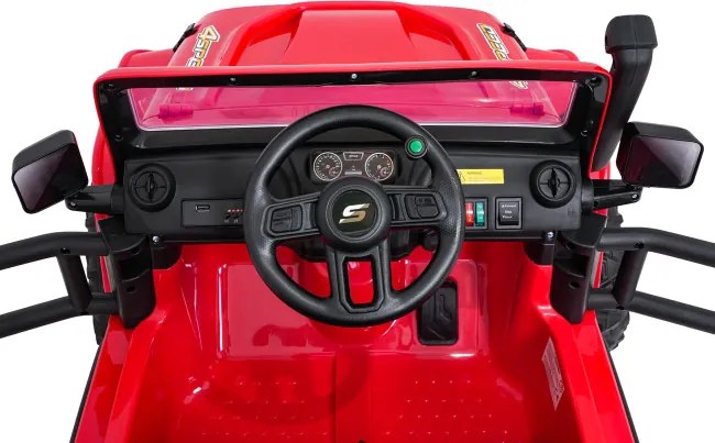 Elektrické autíčko Jeep Monster červené