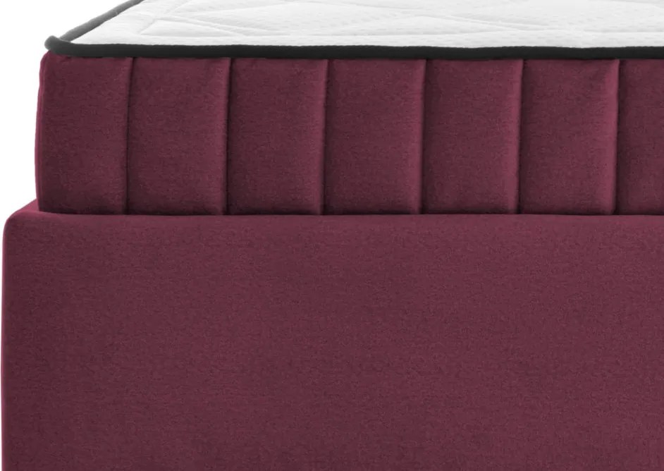 Posteľ Joy 160x200 cm, tmavo ružová látka