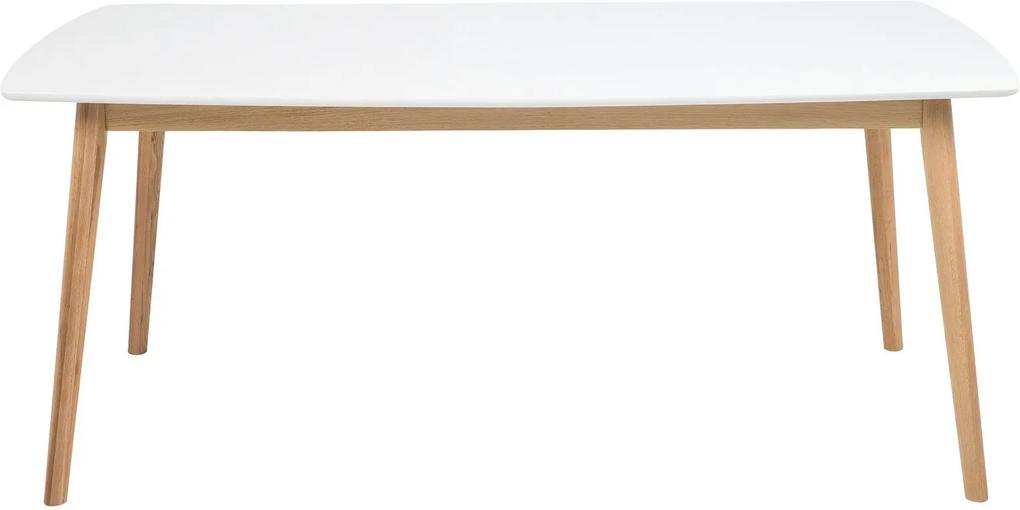 ACTONA Jedálenský stôl Nagano biela 75.5 × 180 × 90 cm