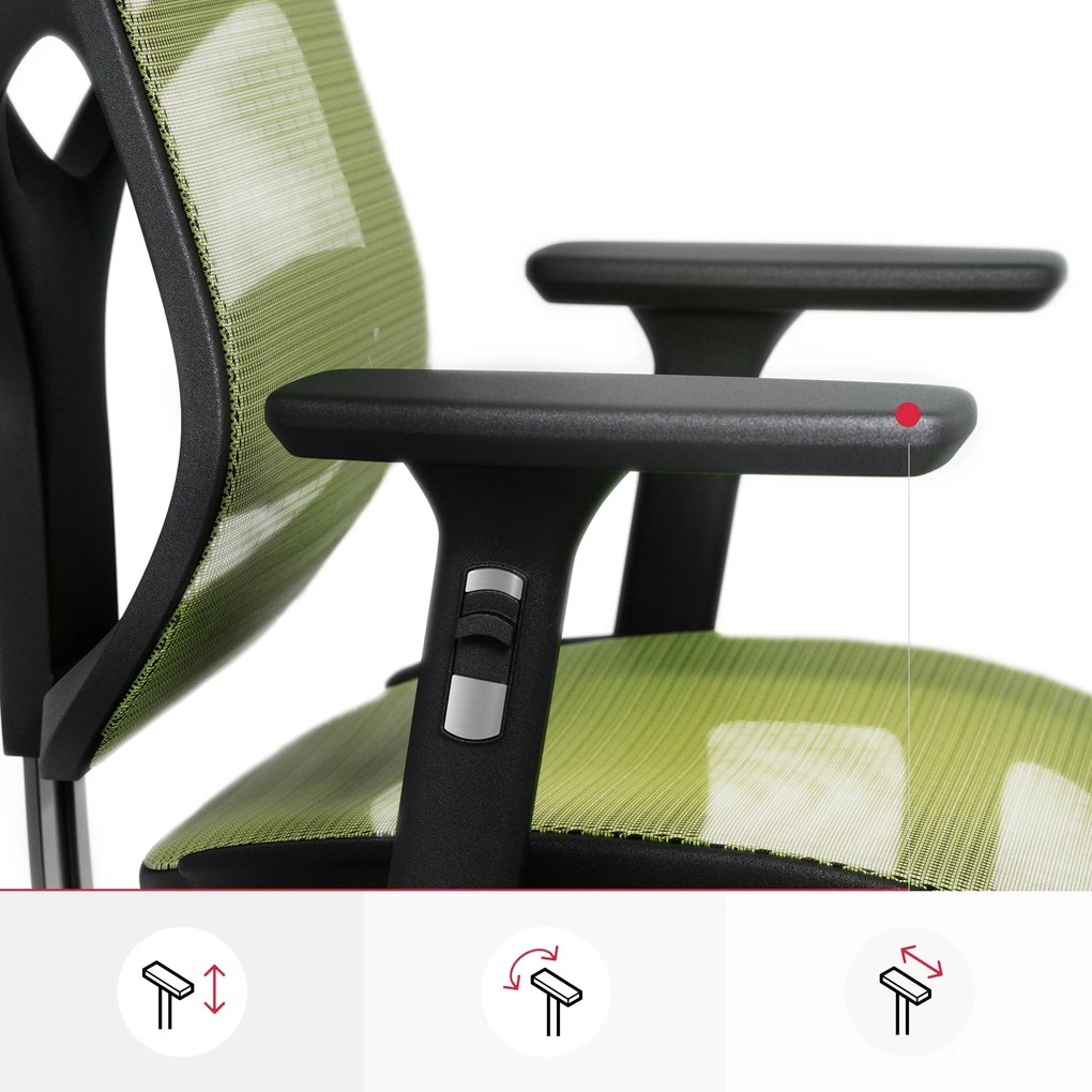 Ergonomické kreslo Diablo V-Basic, čierno-zelené