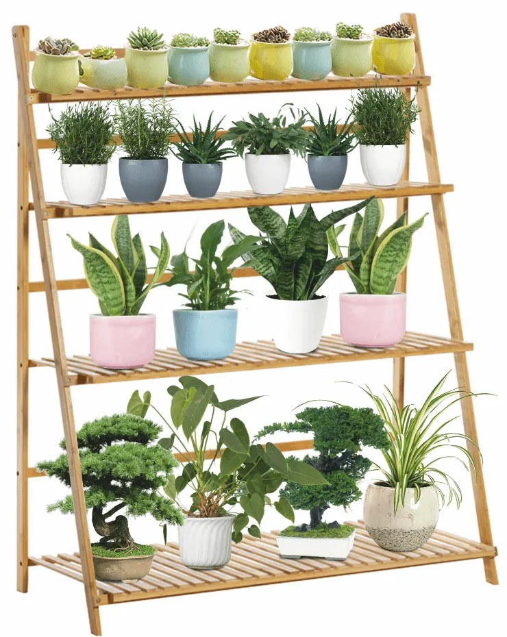 Skladací regál, bambus, NEPEL TYP 2 + darček