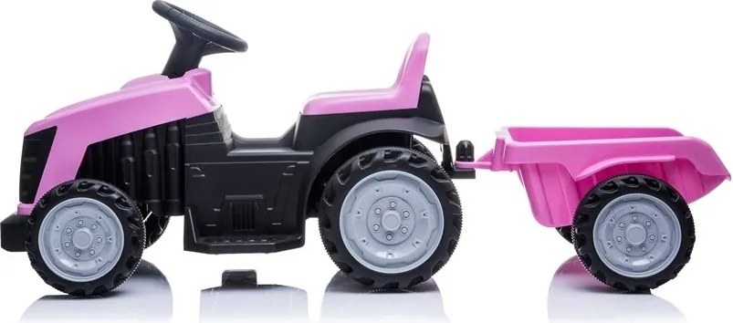 LEAN CARS TR1908T Batériový traktor s prívesom ružový