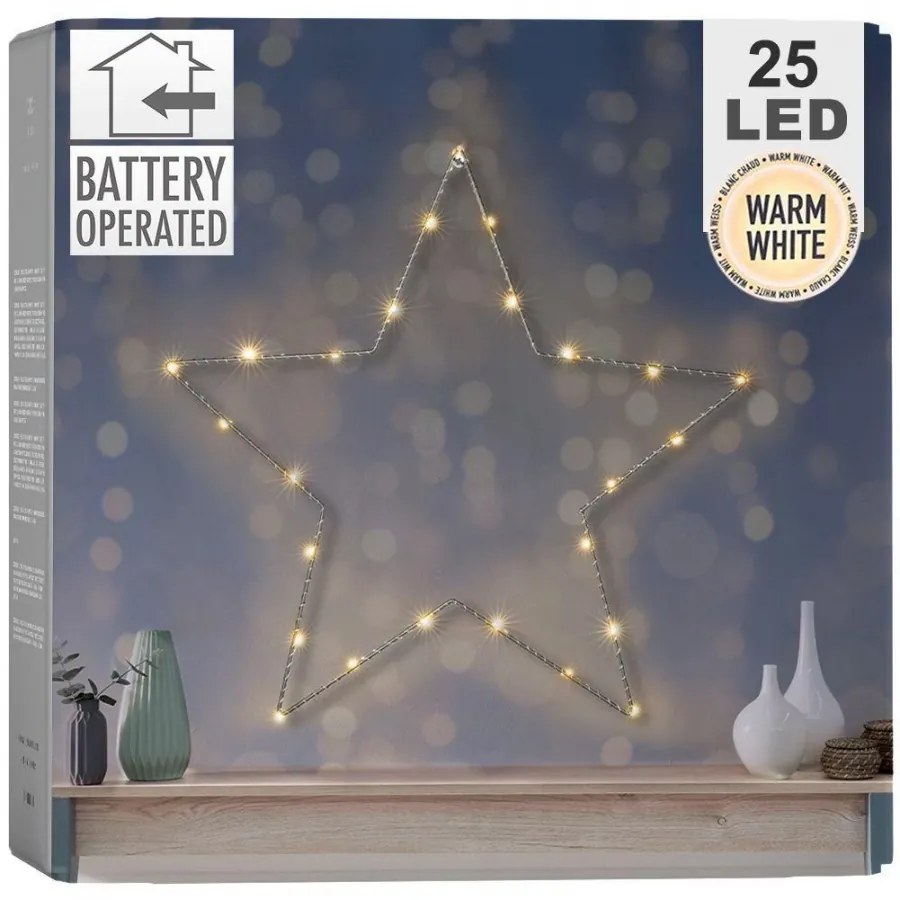 LED nástenná vianočná hviezda STAR 45cm