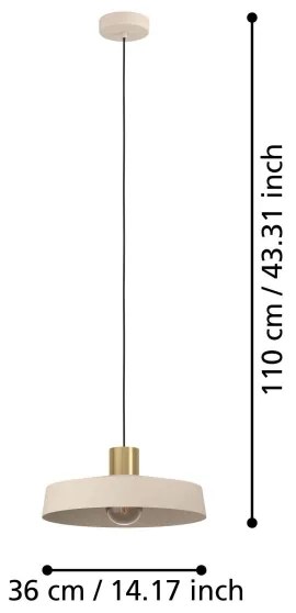 Eglo 900429 - Luster na lanku VALDIOLA 1xE27/40W/230V