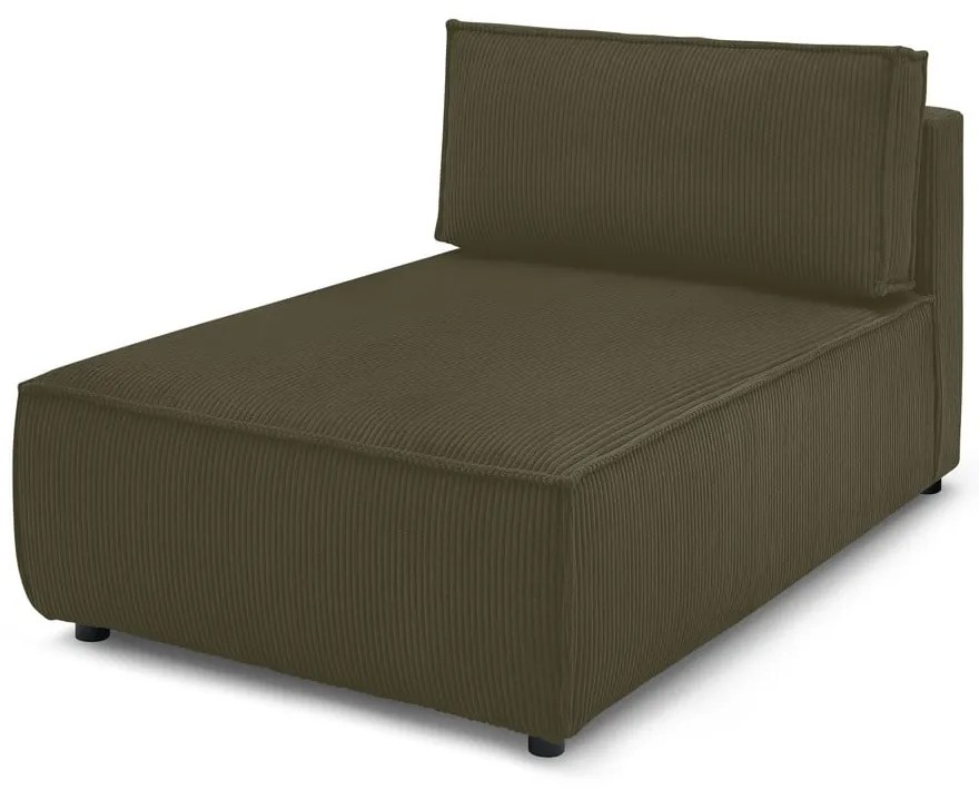 Svetlozelený menčestrový modul pohovky (variabilný) Nihad modular – Bobochic Paris