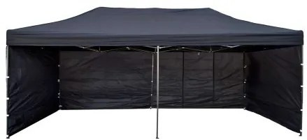 Výškově nastavitelný zahradní párty stan Epresso 3x6 m černý