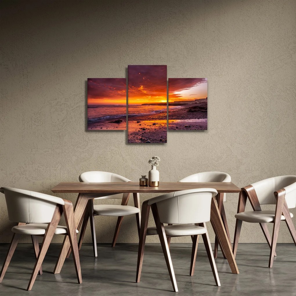 Obraz západu slnka pri mori (90x60 cm)