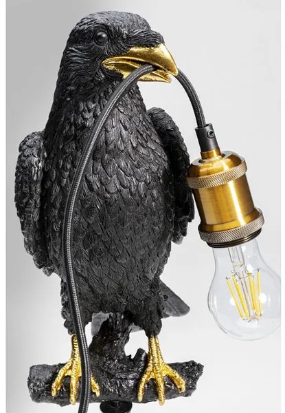Animal Sitting Crow stolová lampa čierna/zlatá