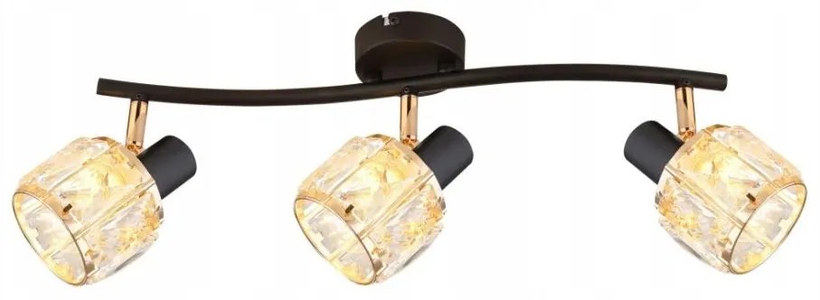 Bodové svietidlo DUBAI 3xE14/40W/230V čierna/zlatá